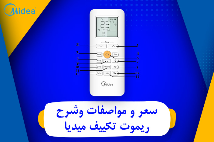 سعر و مواصفات وشرح ريموت تكييف ميديا Midea